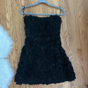Strapless black floral mini dress from White Fox!!